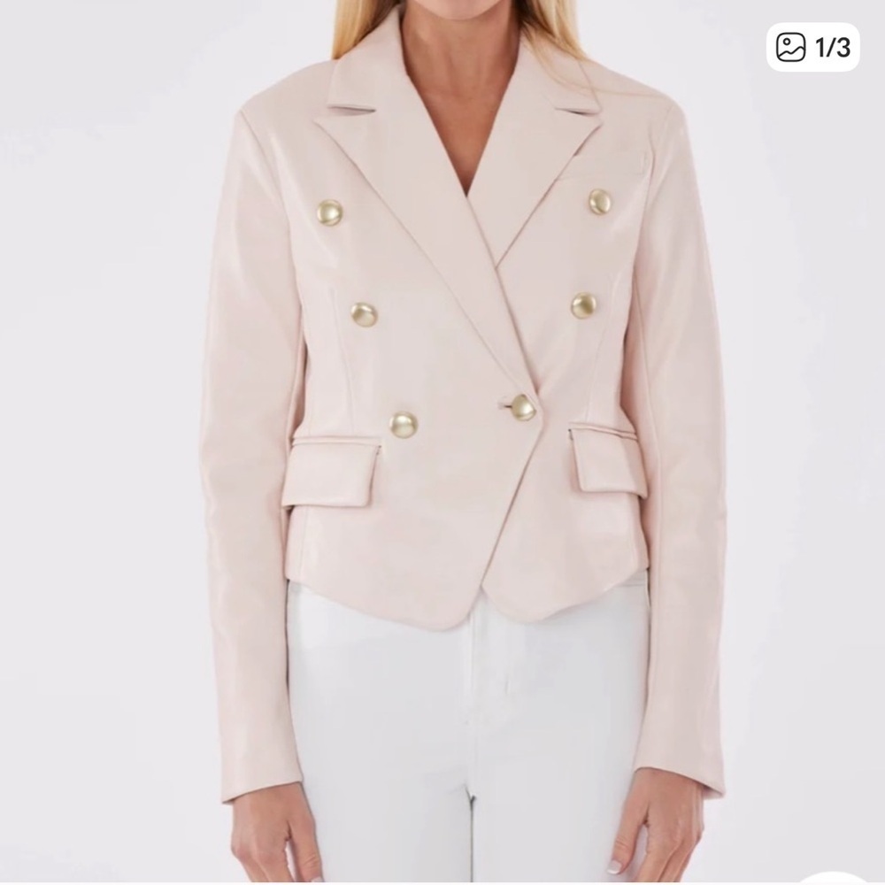 Dolce Cabo vegan pink Double-Breasted Blazer